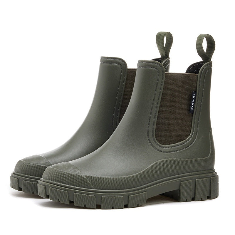 Jenna | Women's Waterproof Rain Boots Platform Chelsea
