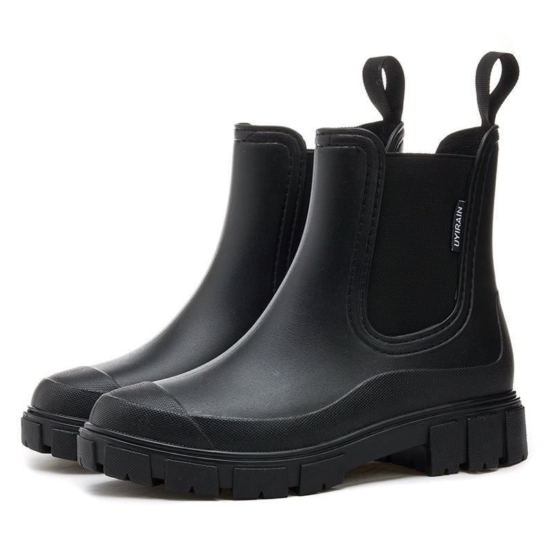 Jenna | Women's Waterproof Rain Boots Platform Chelsea