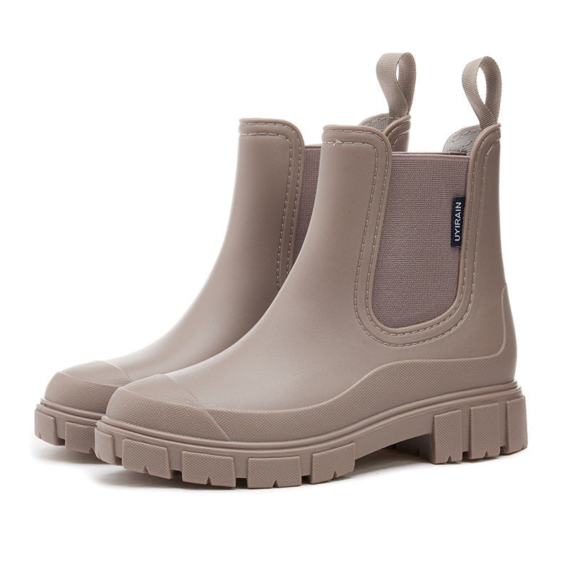 Jenna | Women's Waterproof Rain Boots Platform Chelsea