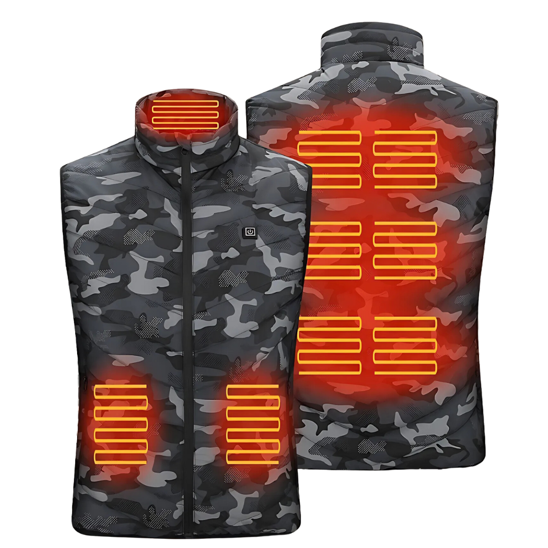 Cameron | Men's Heated Vest Quilted Stand Collar