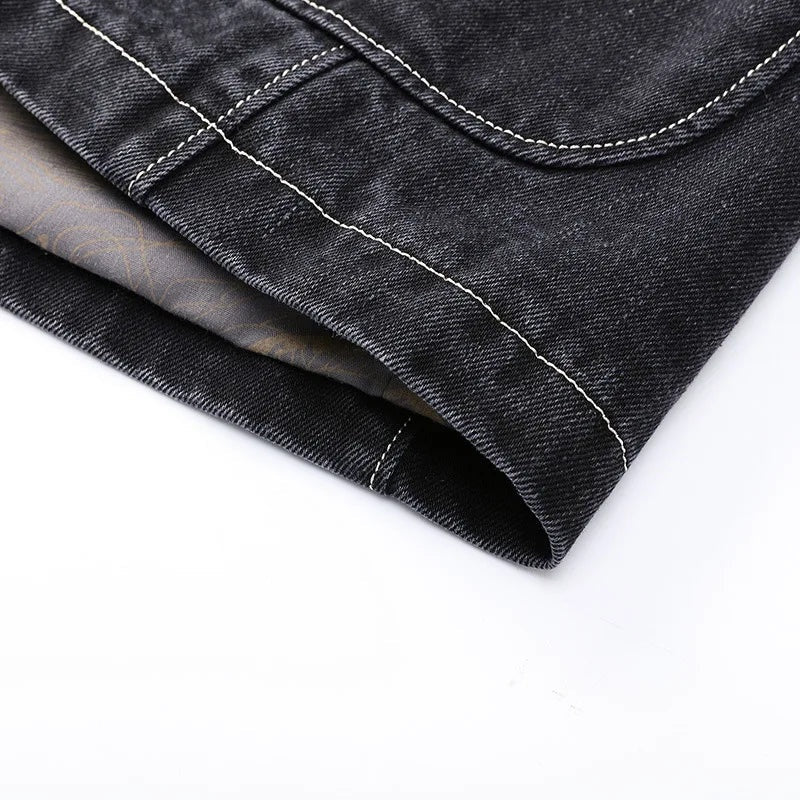 Reid | Men's Denim Jacket Blazer Style Lapel Collar