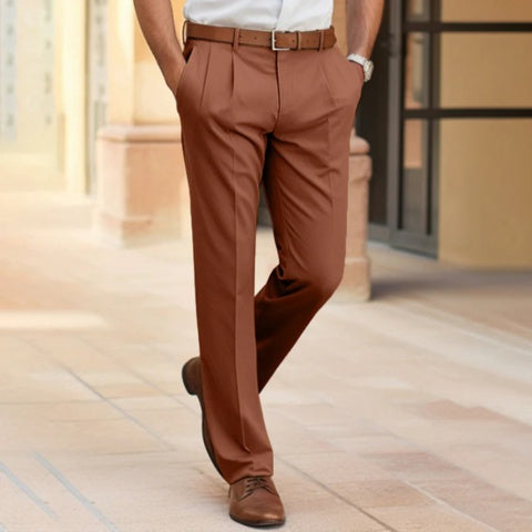 Men's Slim Fit Pleated Dress Pants | Theo