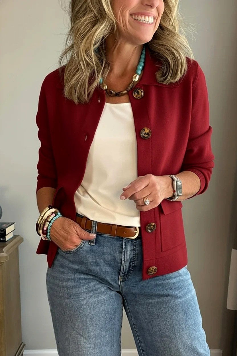 Asha - Women's Notched Lapel Cropped Jacket