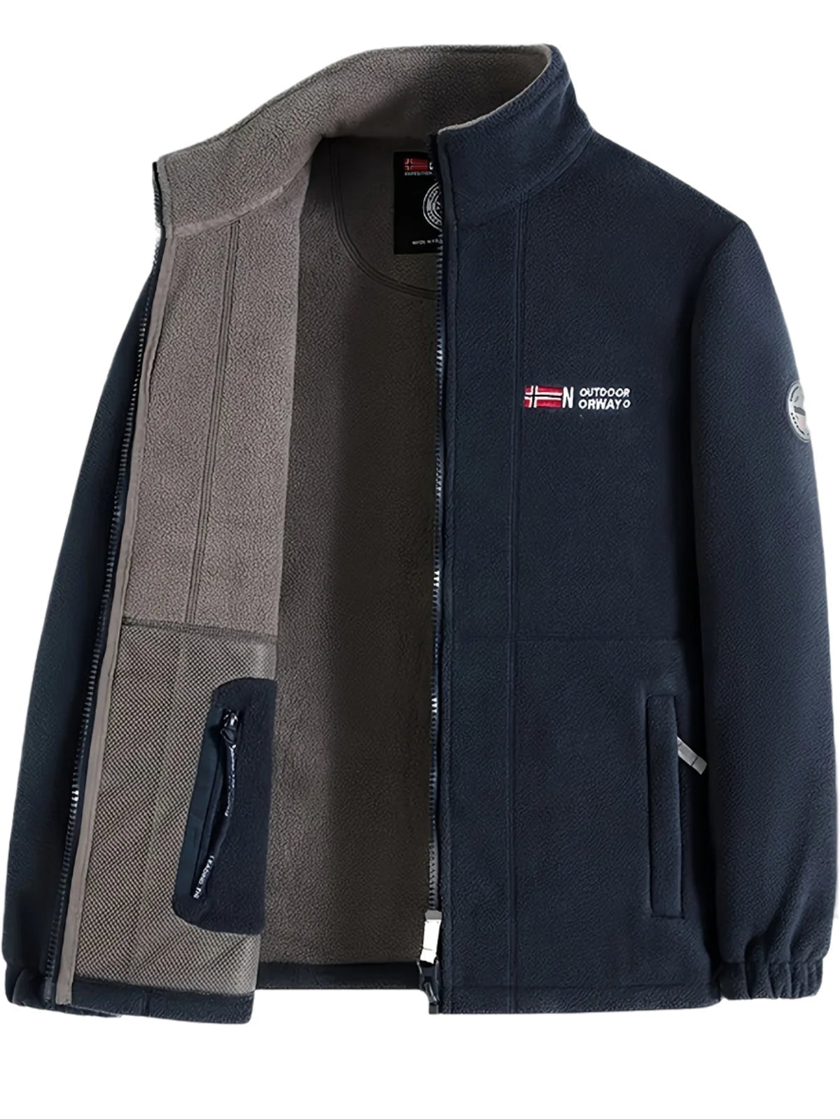 James | Men's Fleece Jacket High Collar Zip Up