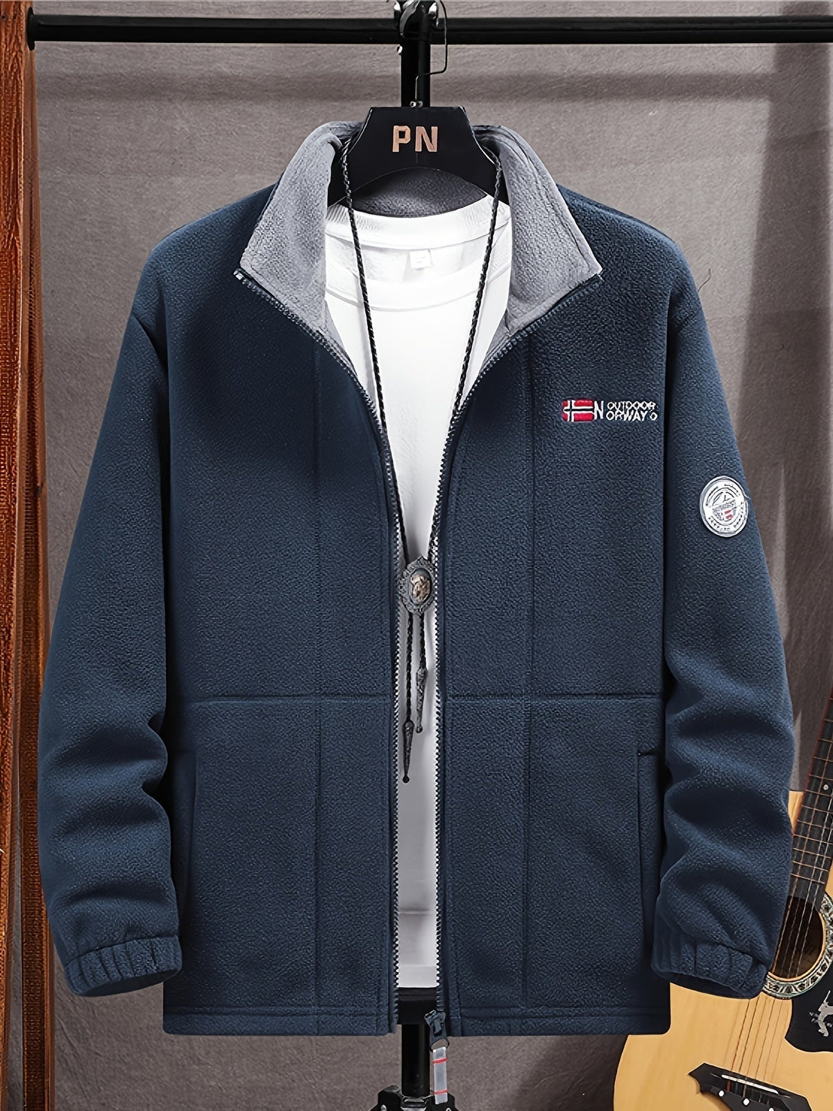 James | Men's Fleece Jacket High Collar Zip Up