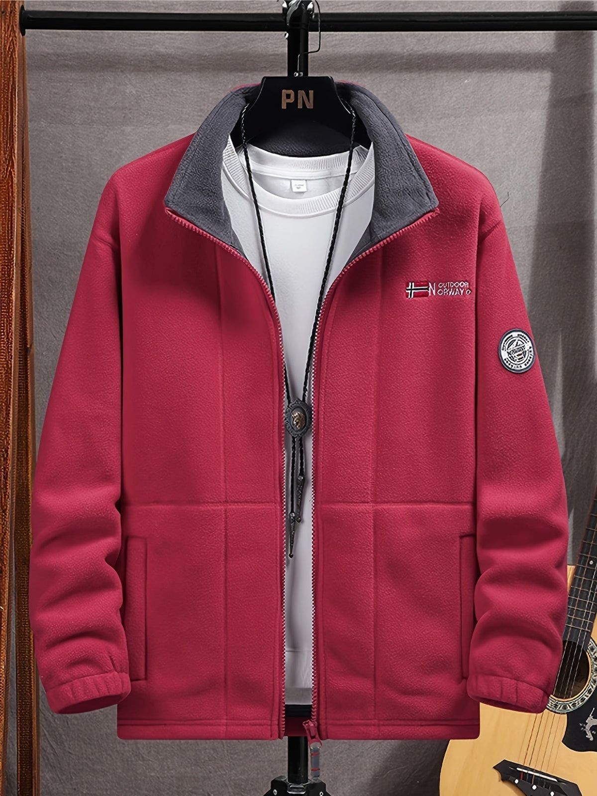 James | Men's Fleece Jacket High Collar Zip Up