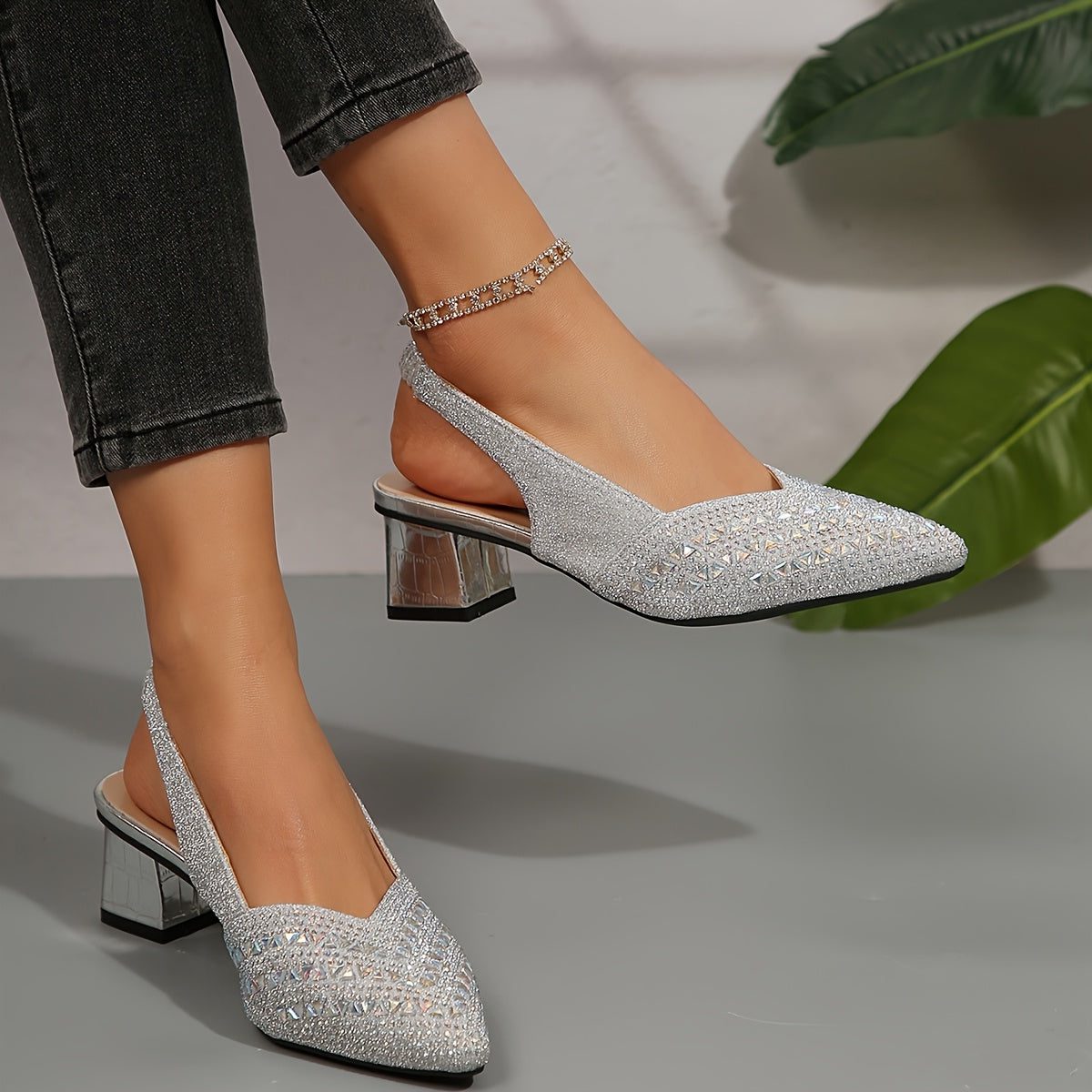 Aslan | Women's Pointed Toe Block Heel Pumps