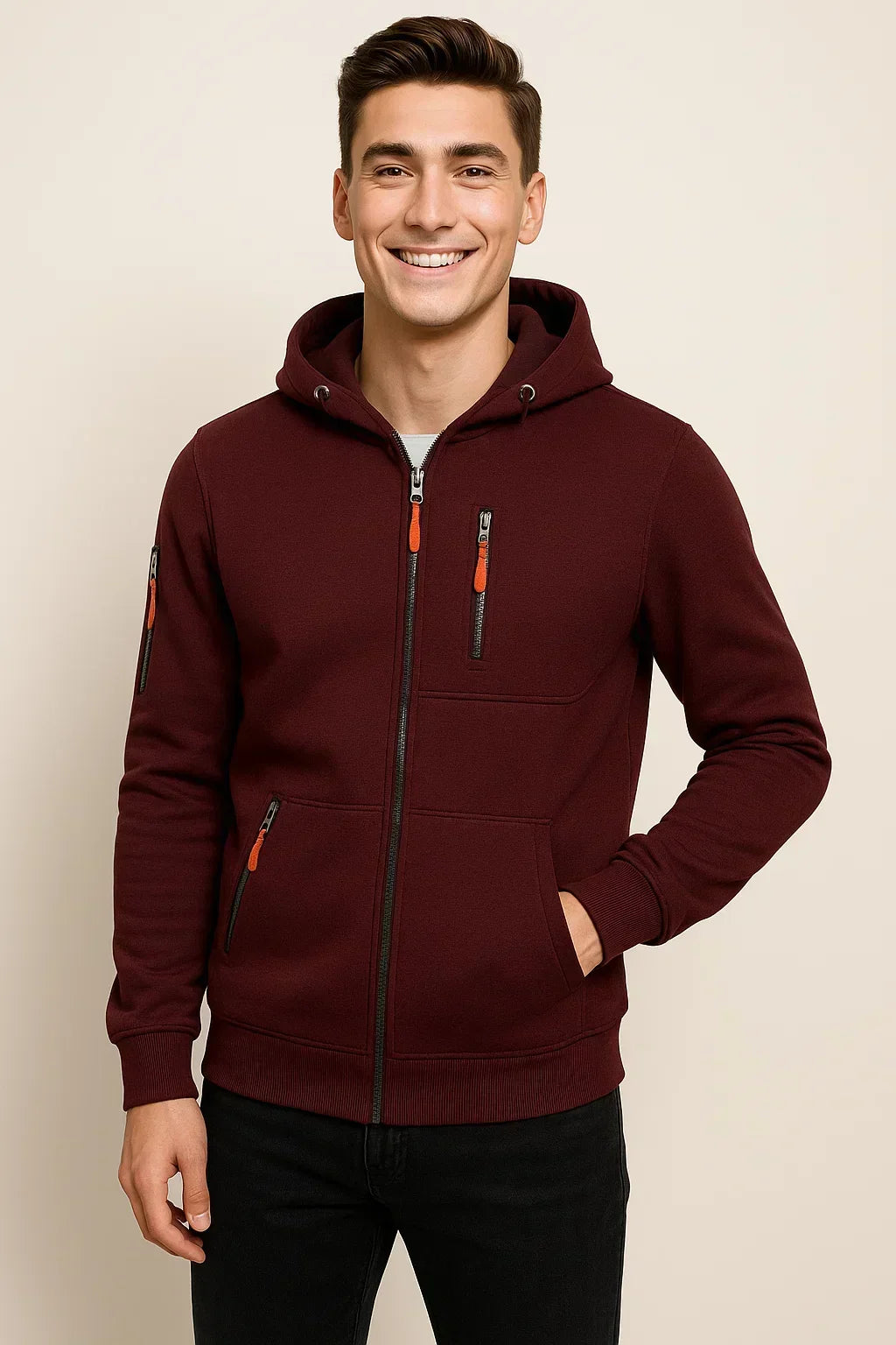 Sean | Men’s Casual Zip Front Hoodie