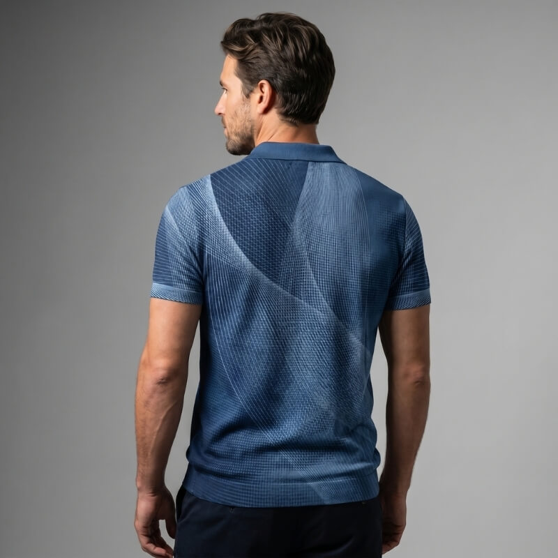 Connor Waffle Knit Polo Shirt – Classic Fit Smart Casual Everyday Top
