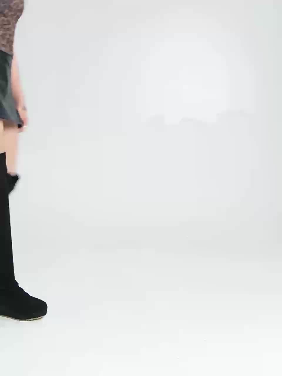 Odessa | Stretch Wedge Over-The-Knee Knee-High Boots
