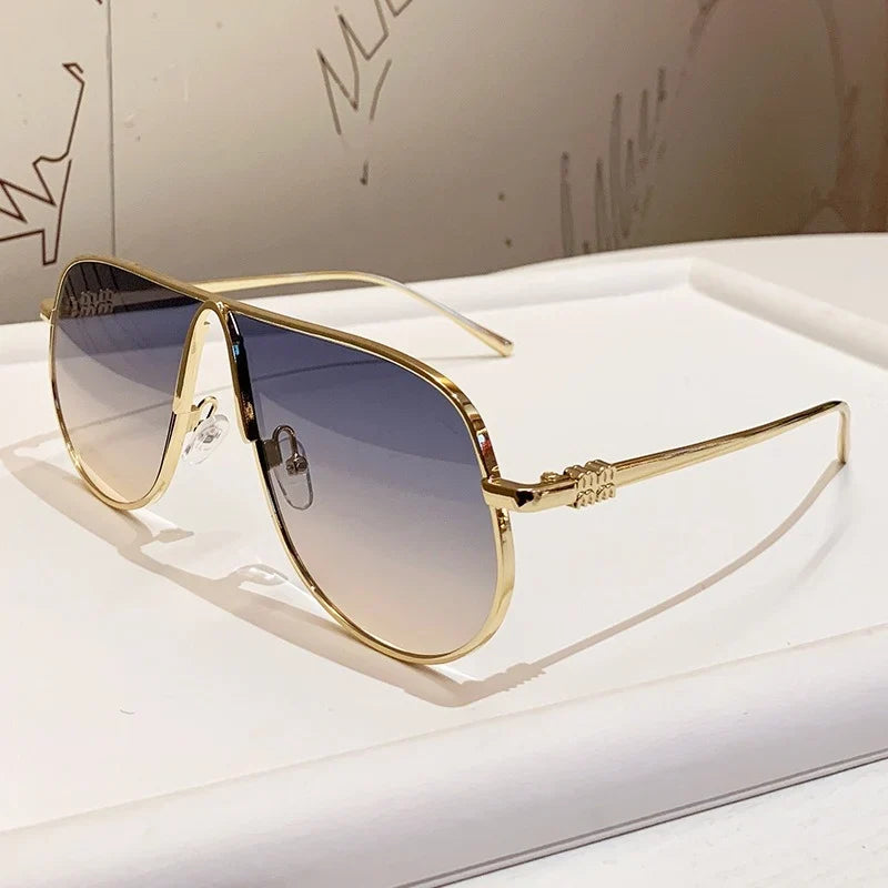 Aviator Sunglasses | Metal Frame & Gradient Lenses