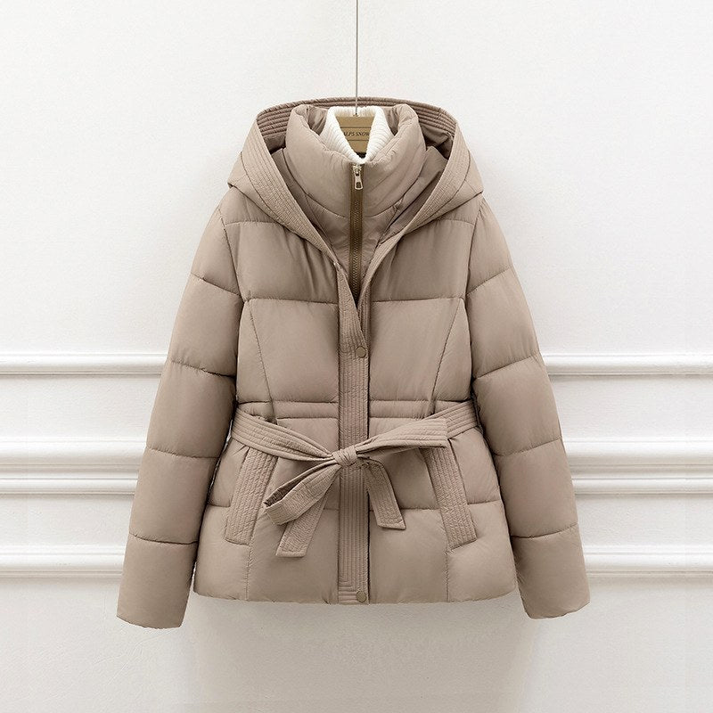 Ayra - Women's Hooded Belted Padded Coat