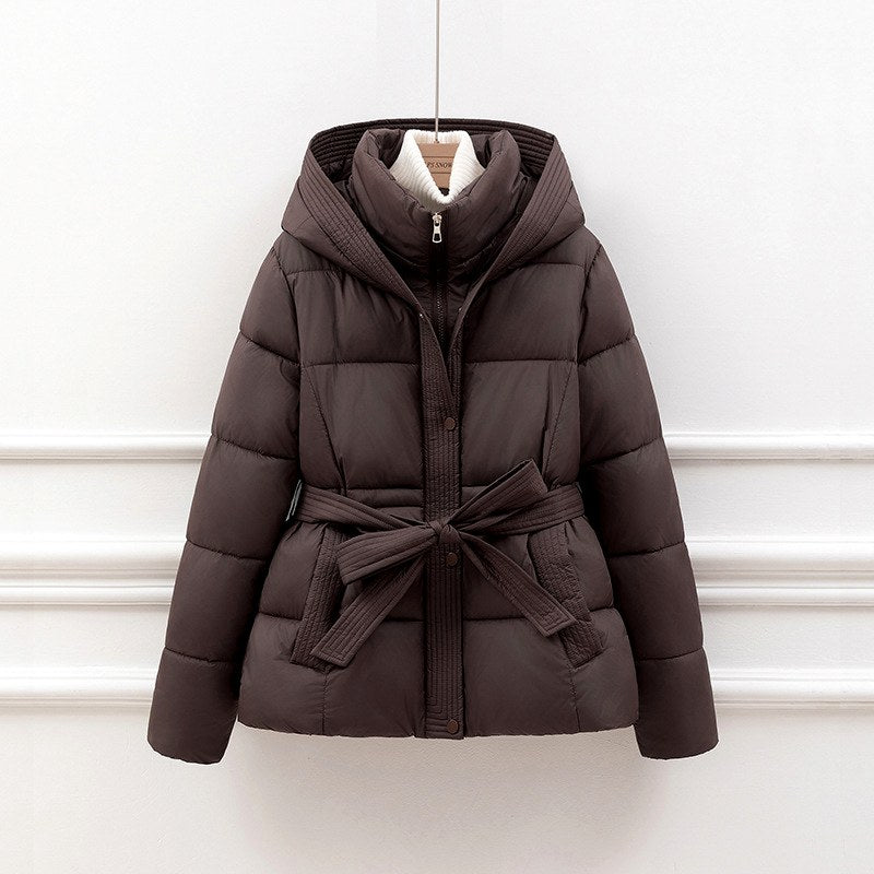Ayra - Women's Hooded Belted Padded Coat