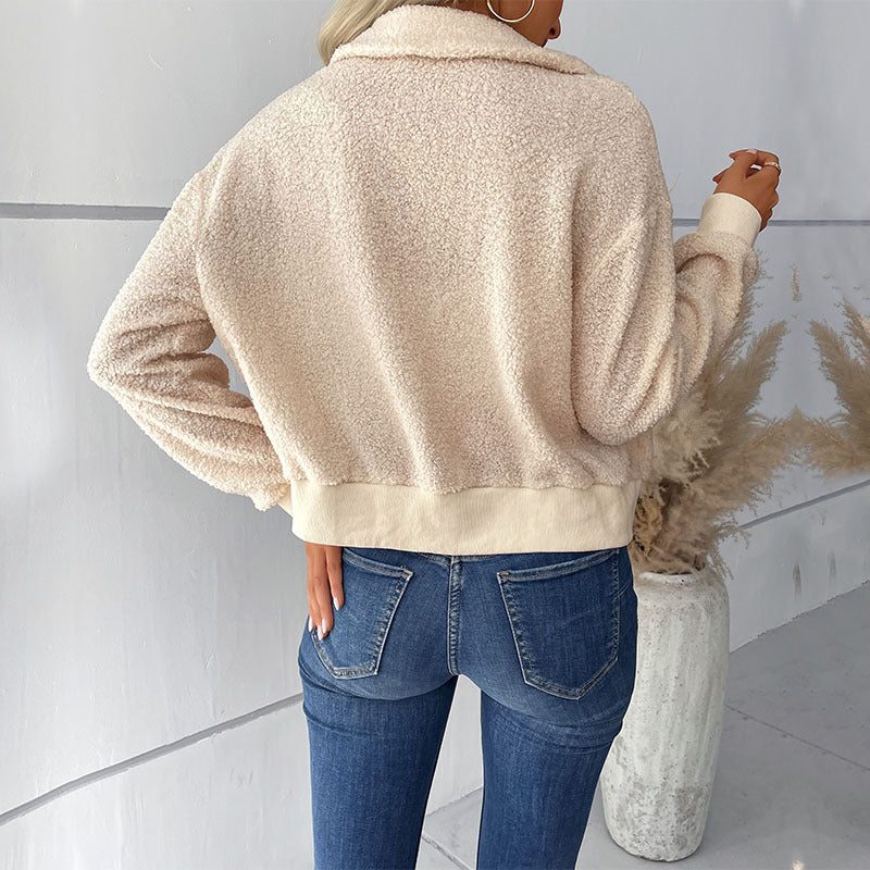 Azalea | Women's Fleece Jacket with Lapel Collar