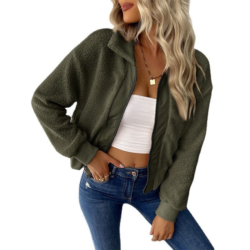 Azalea | Women's Fleece Jacket with Lapel Collar