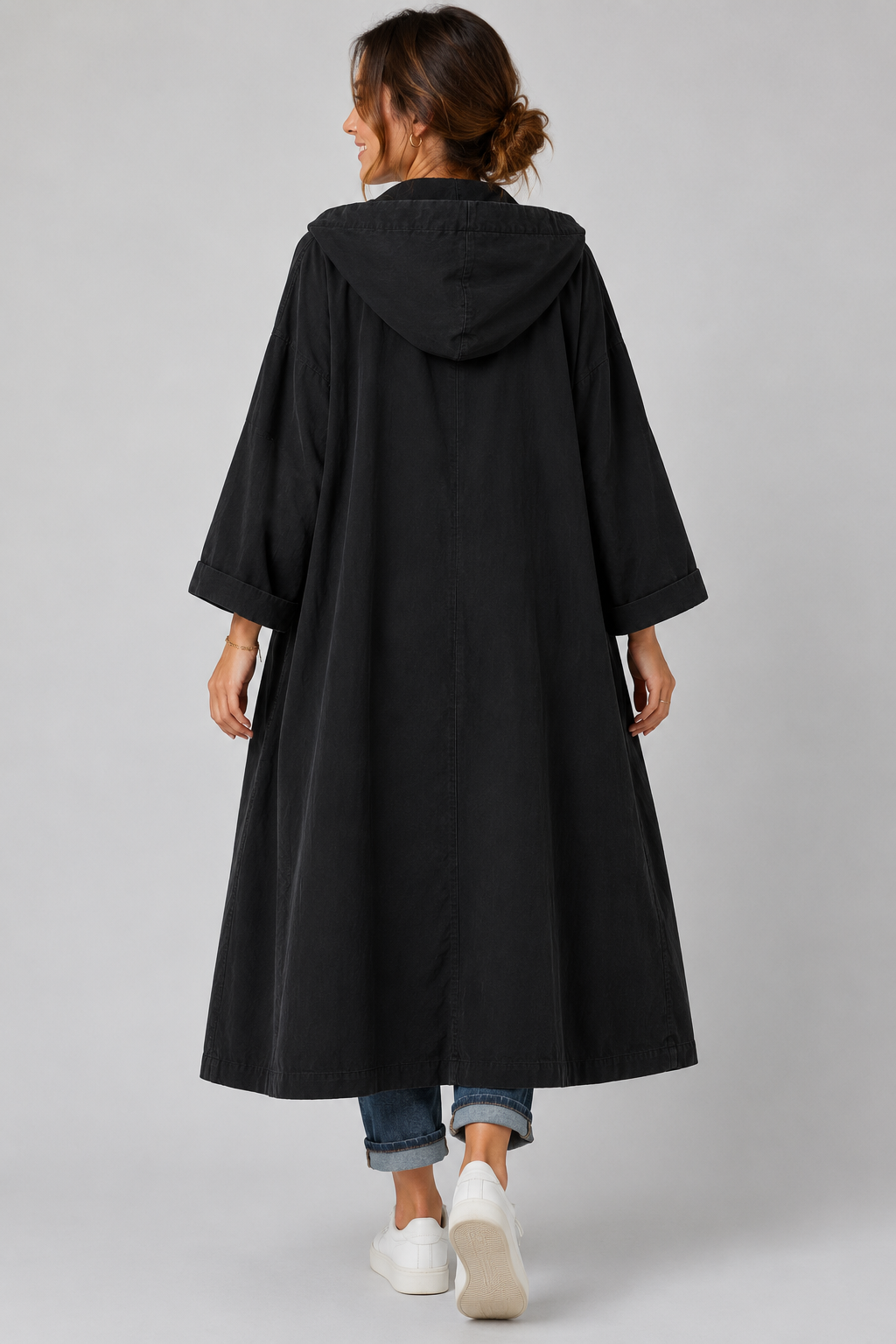 Women’s Longline Hooded Coat
