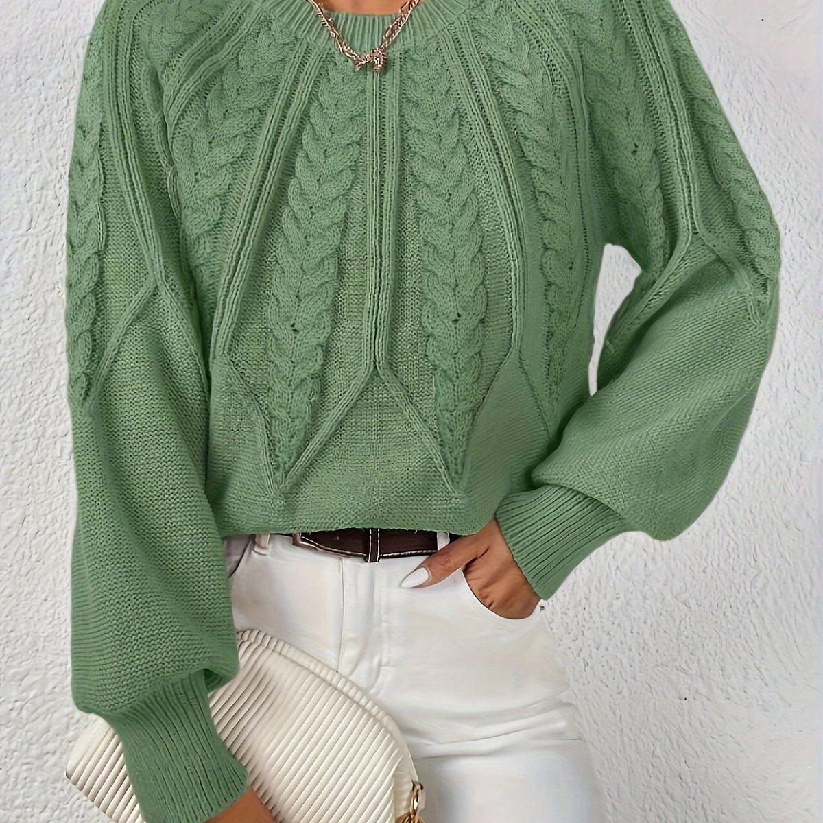 Eleanor | Oversized Cable Knit Sweater