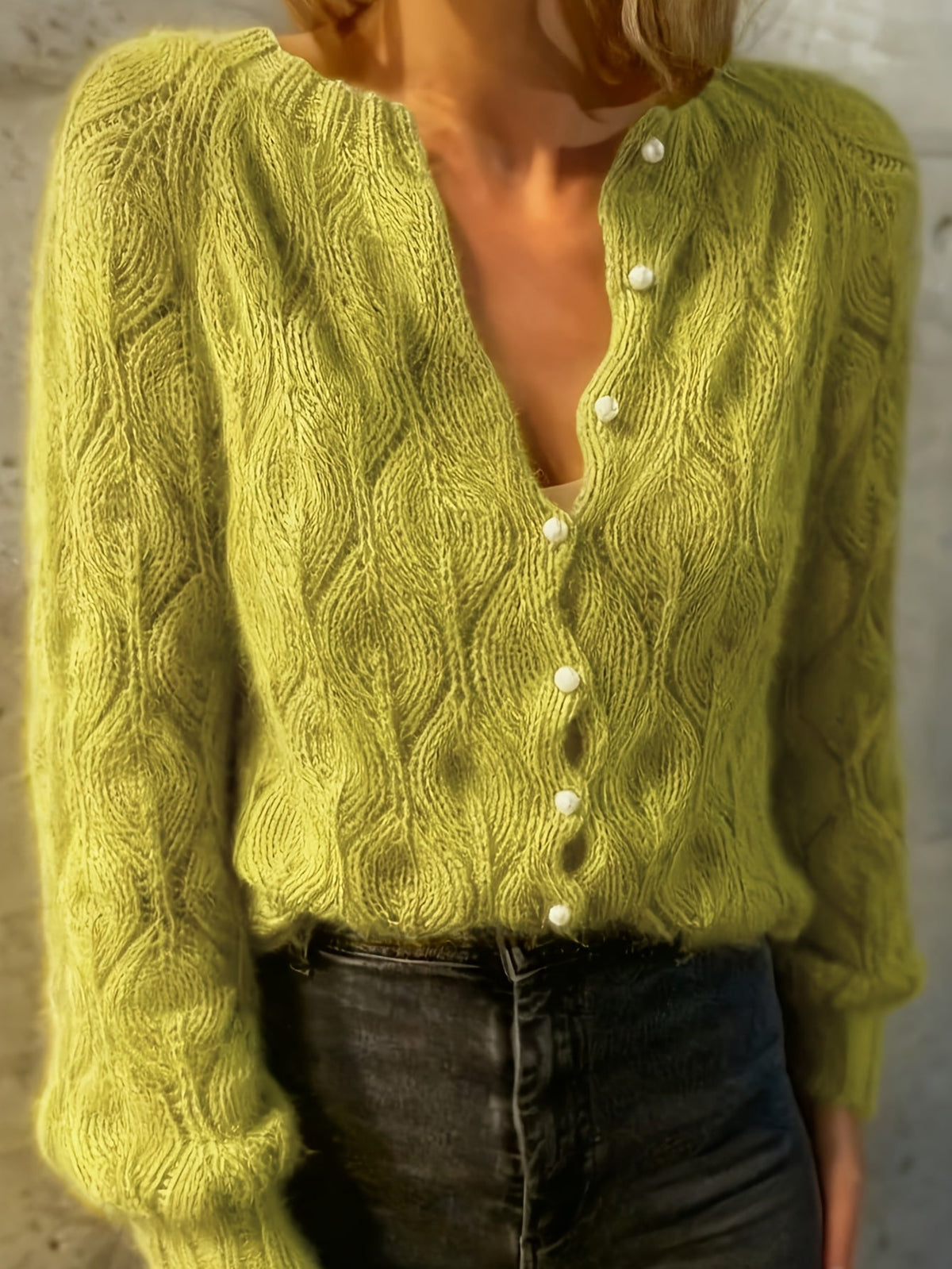 Goldie | Mink-Soft Pearl Button Cardigan