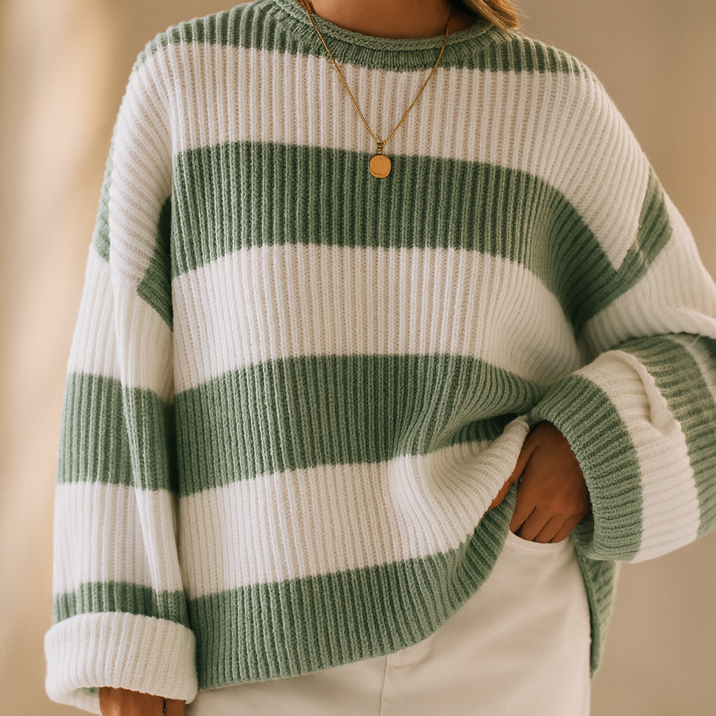 Women's Striped Knit Jumper | Relaxed Fit