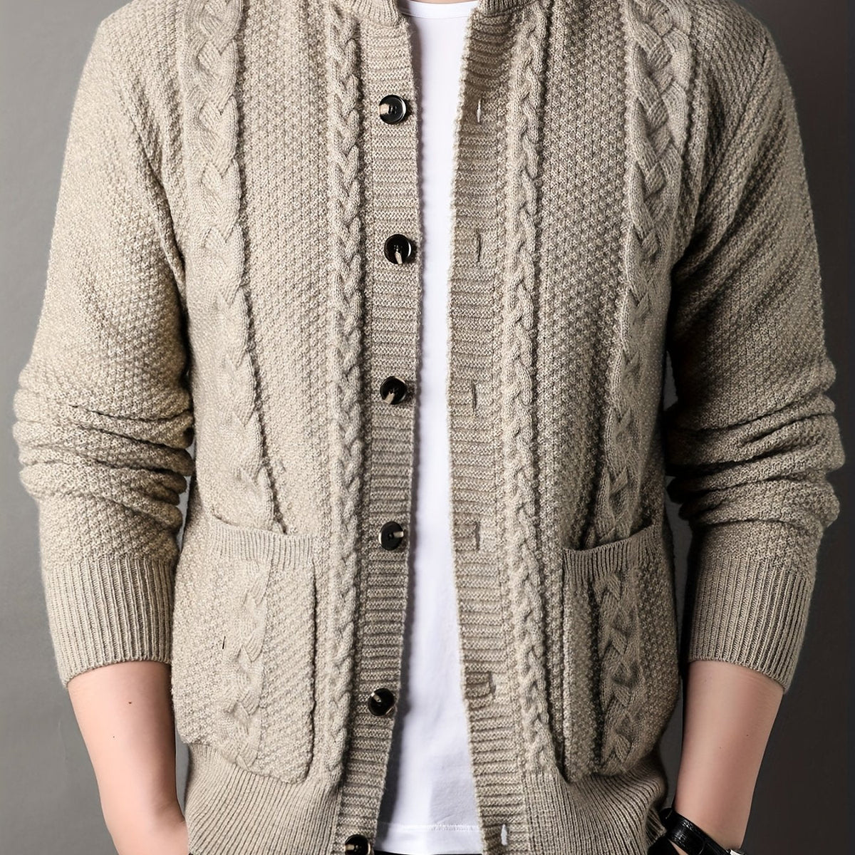 Sinclair | Textured Button-Front Cardigan