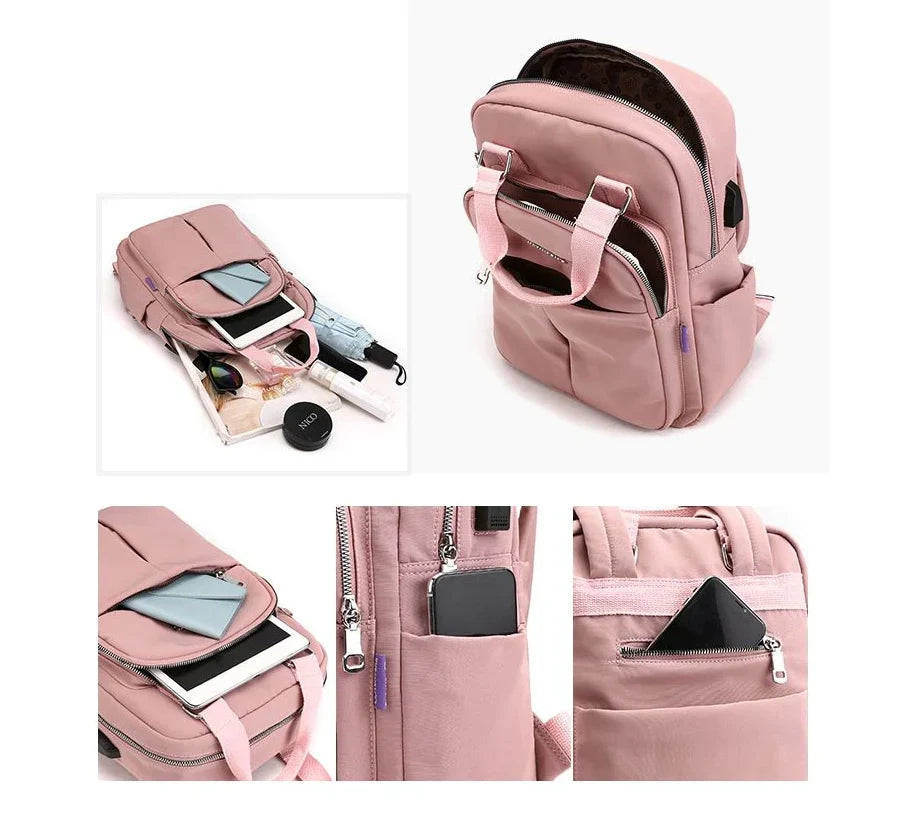 Backpack | USB Charging & Anti-Theft | Water-Resistant Nylon