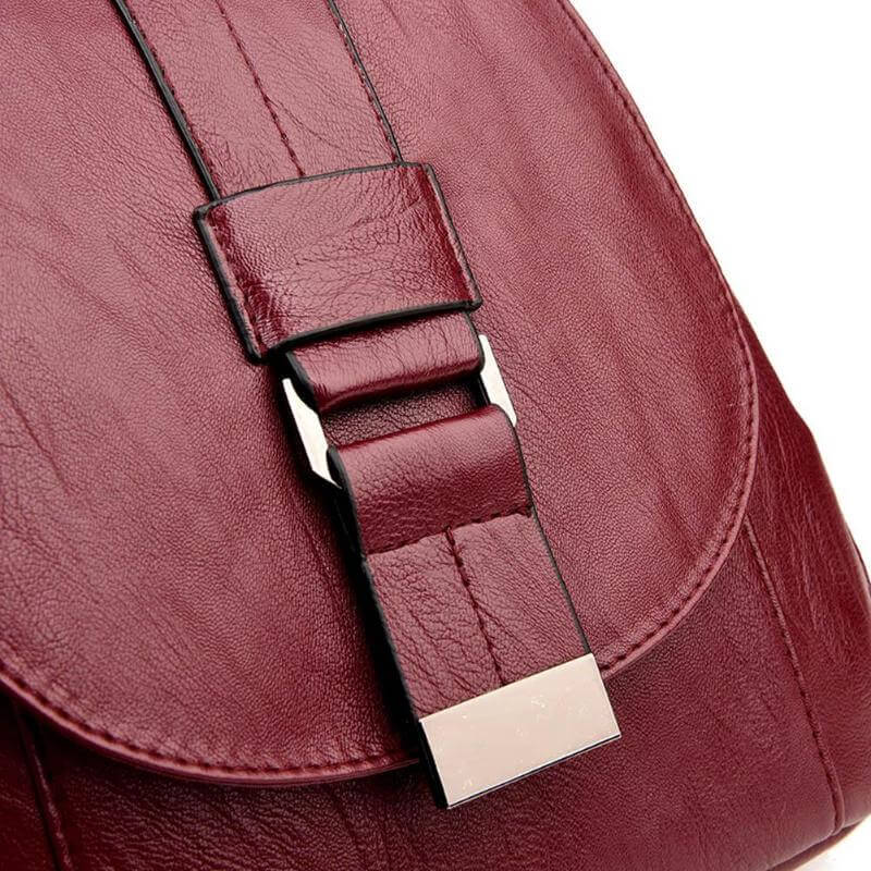 Backpack | Water-Resistant Sheepskin Leather & Anti-Theft Back Pocket