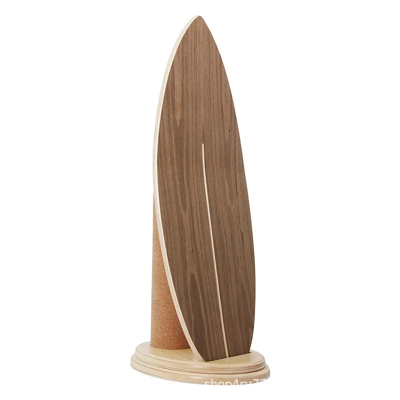 Balance Board | Non-Slip Cork Base & Wooden Deck