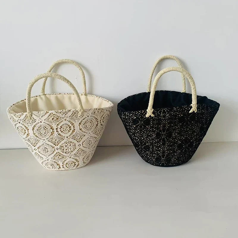 Basket Bag | Woven Design & Cotton-Lined Interior