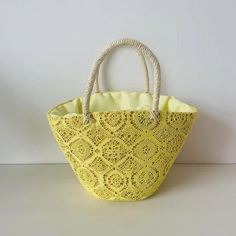 Basket Bag | Woven Design & Cotton-Lined Interior