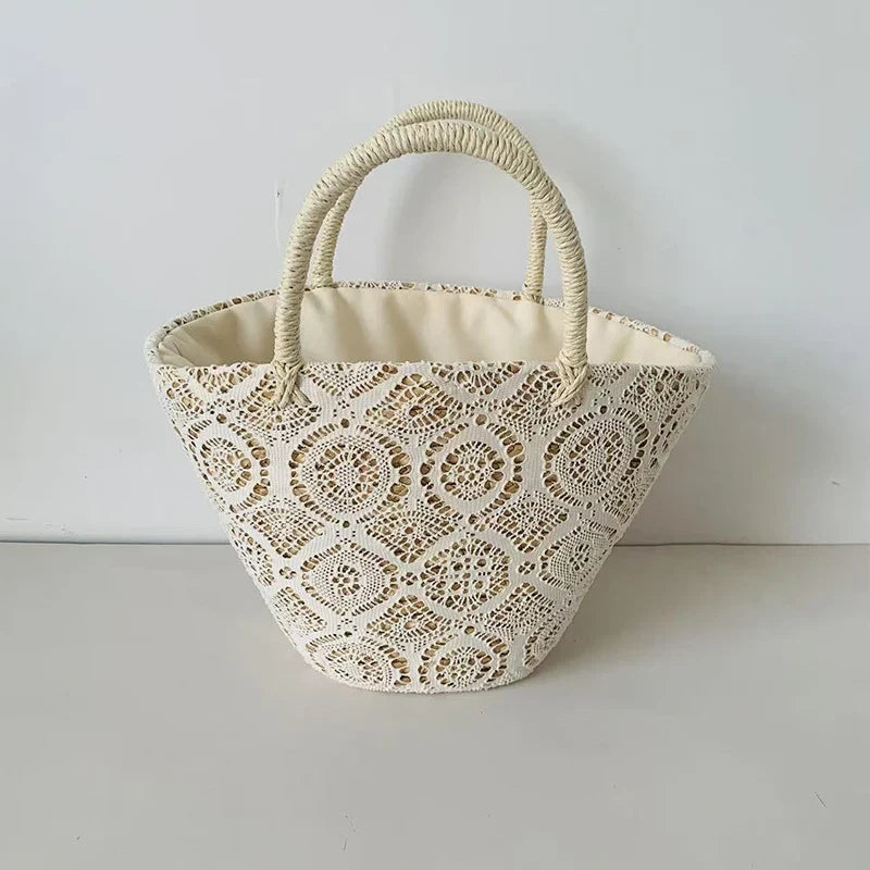 Basket Bag | Woven Design & Cotton-Lined Interior