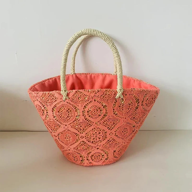 Basket Bag | Woven Design & Cotton-Lined Interior