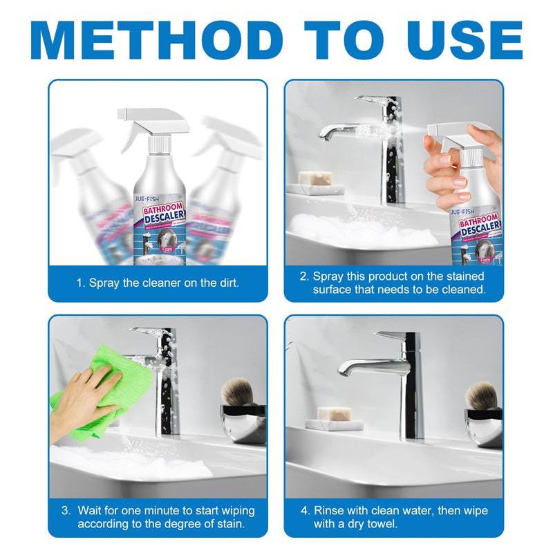 Bathroom Foam Cleaner Spray with Trigger Nozzle for Mold and All Purpose Cleaning