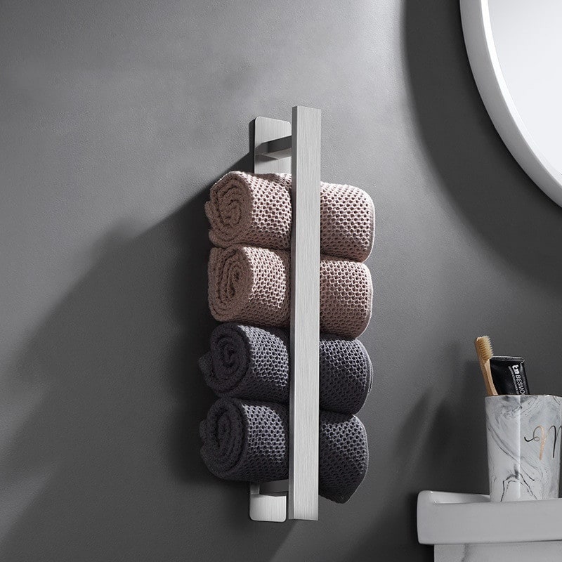 Bathroom Towel Bar with Stainless Steel Wall Mounted Adhesive Installation 18 Inch