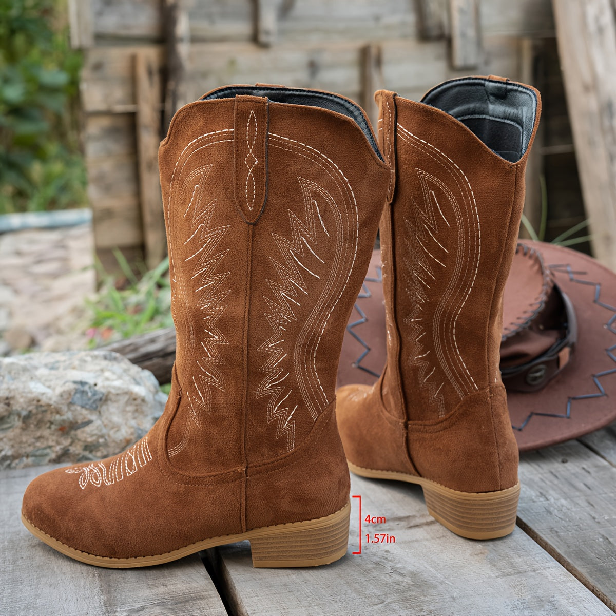 Valeska | Wide Calf Western Cowboy Boots