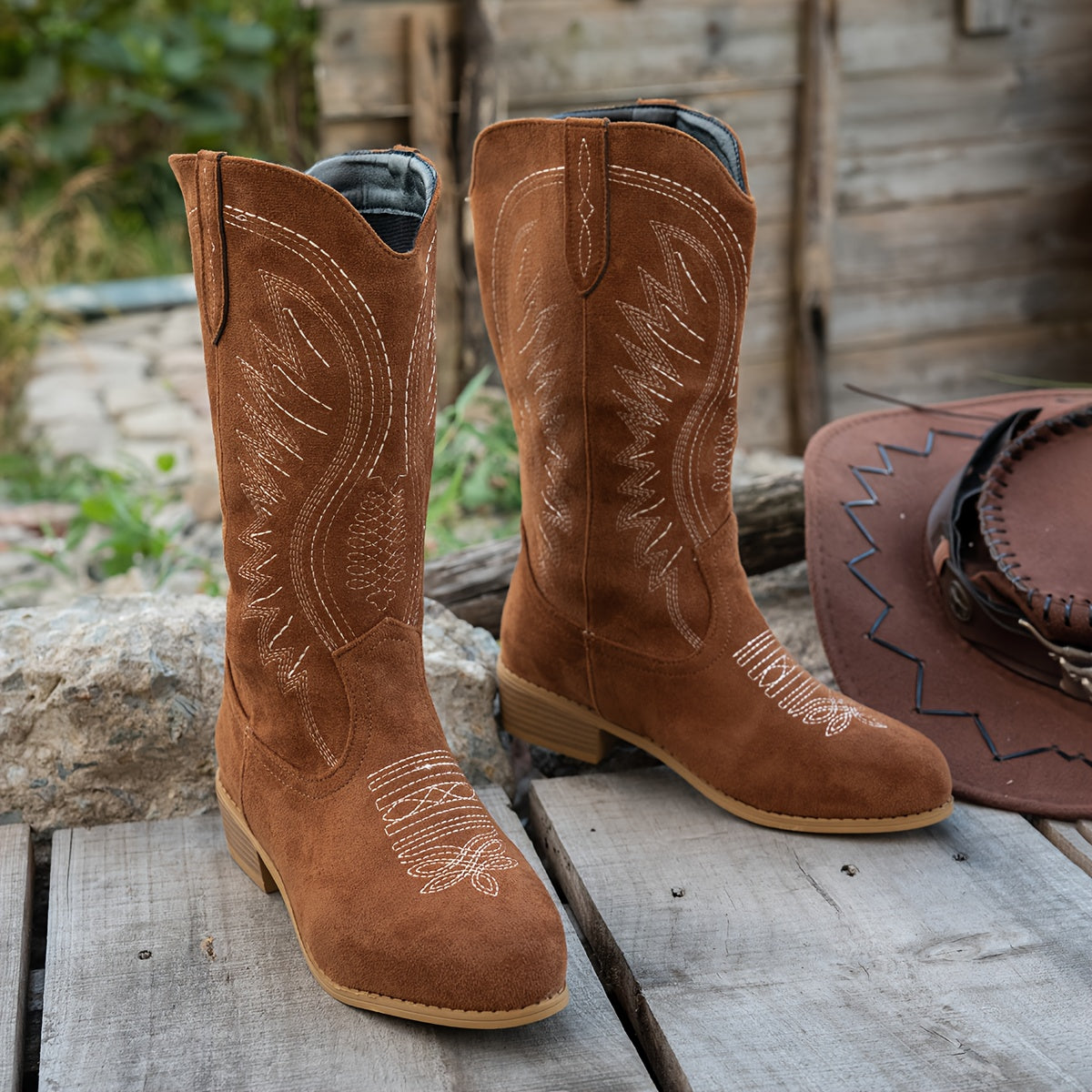 Valeska | Wide Calf Western Cowboy Boots