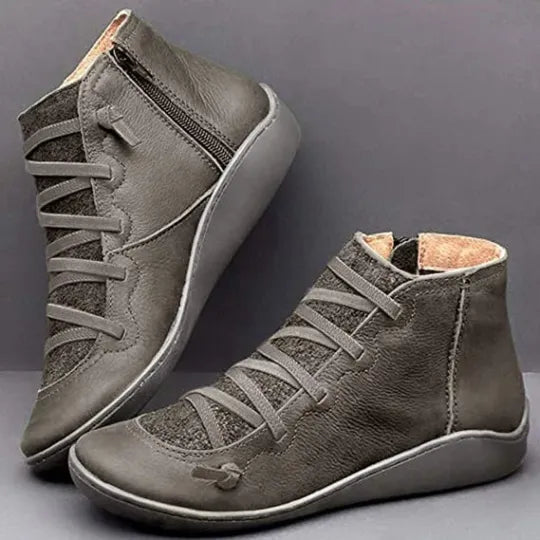 Women’s Lace-Up Side Zip Ankle Boots