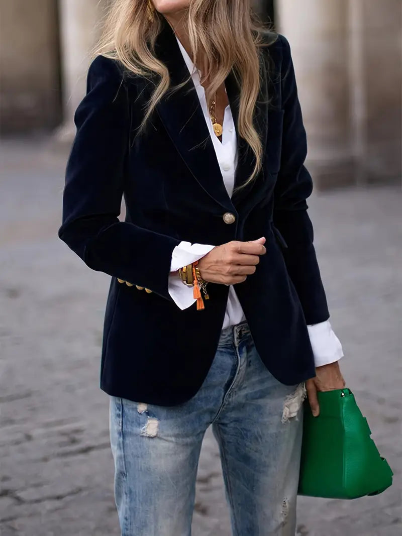 Alessandra | Velvet Blazer
