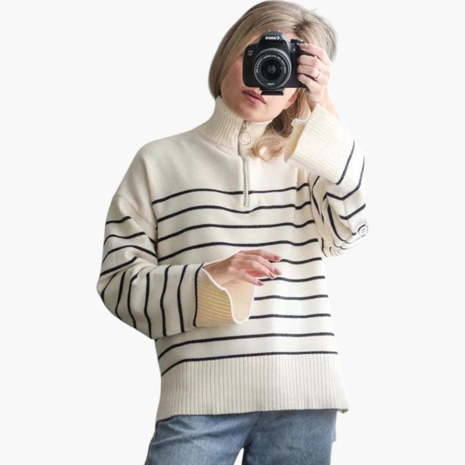 Charlotte | Striped Crew Neck Sweater