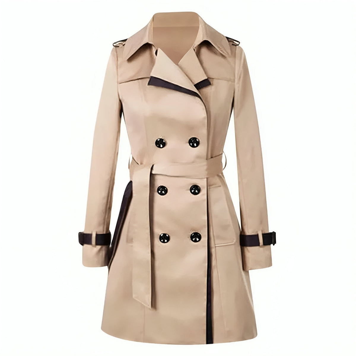 Camille | Women's Double Breasted Trench Coat Lapel Collar