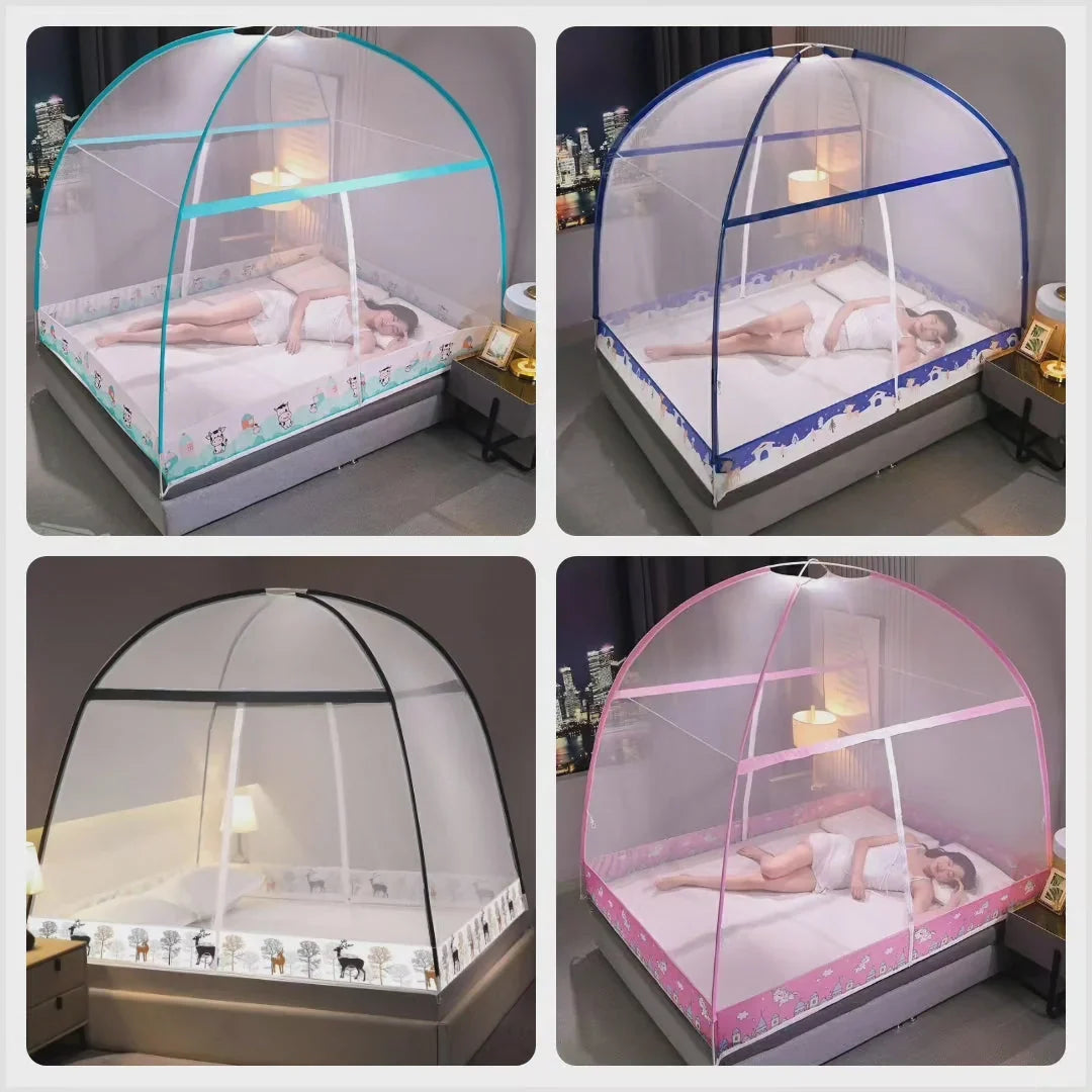 Bed Mosquito Net | Foldable & Black | 5 x 6 ft