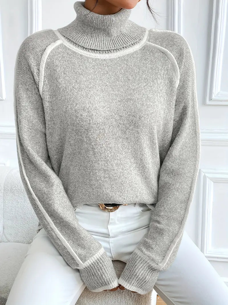 Women's Turtleneck Jumper with Long Sleeves