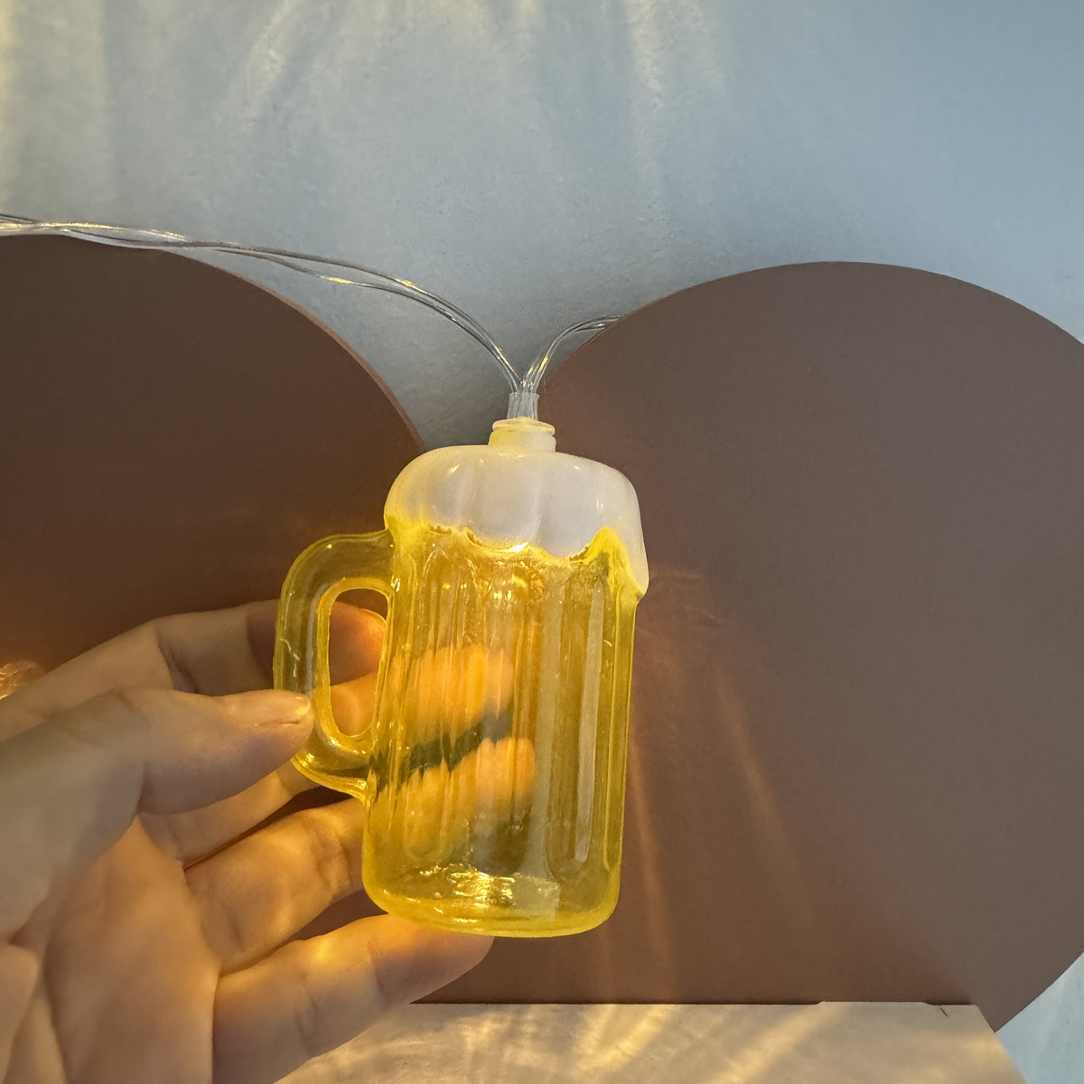Beer Mug String Lights Battery Operated LED for Parties and Outdoor Décor