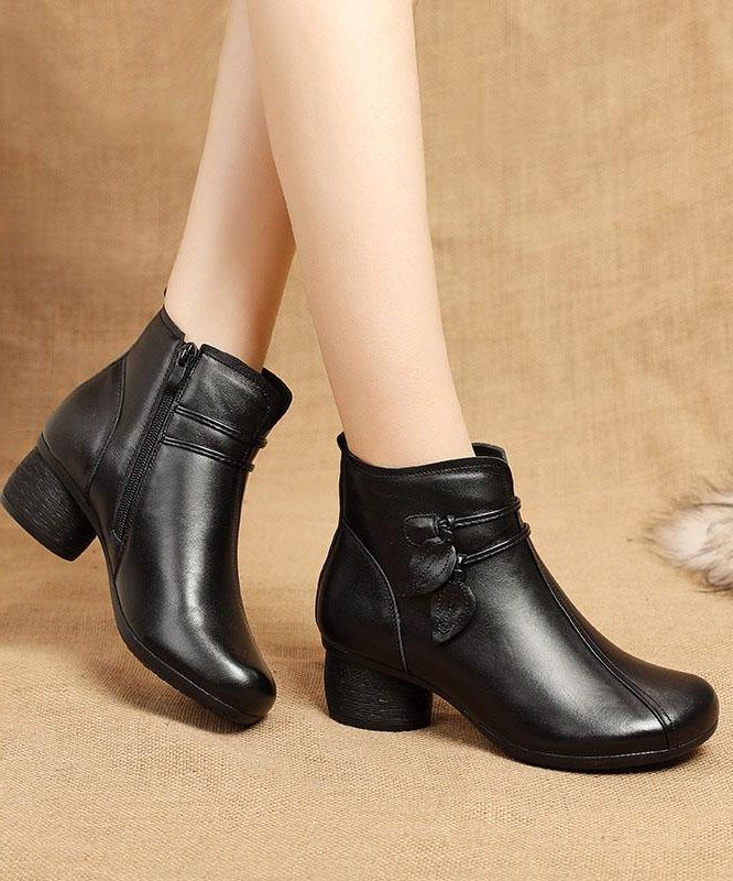 Benoit | Women's Square Toe Block Heel Ankle Boots