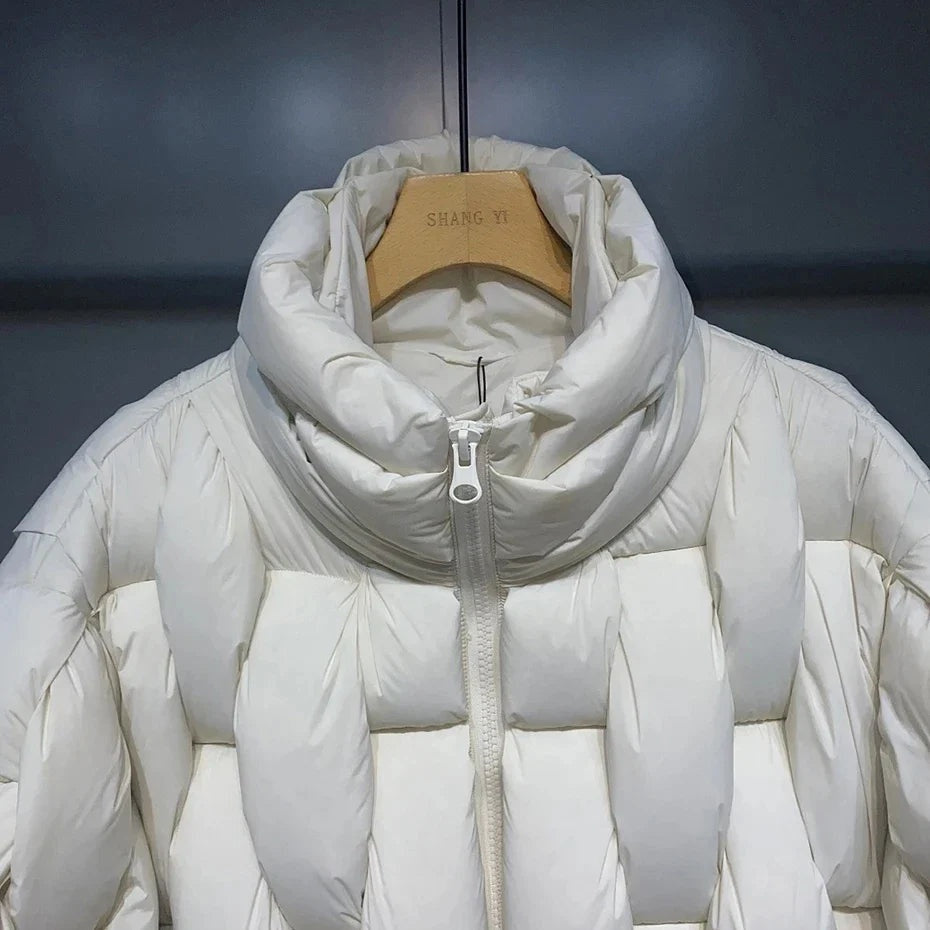 Natalia | Women's Oversized Winter Puffer Jacket Stand Collar Zip Up