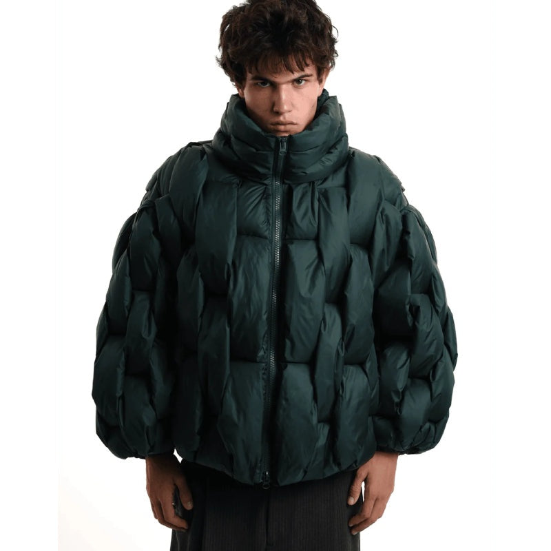 Natalia | Women's Oversized Winter Puffer Jacket Stand Collar Zip Up