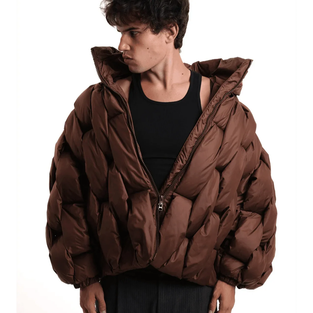 Natalia | Women's Oversized Winter Puffer Jacket Stand Collar Zip Up