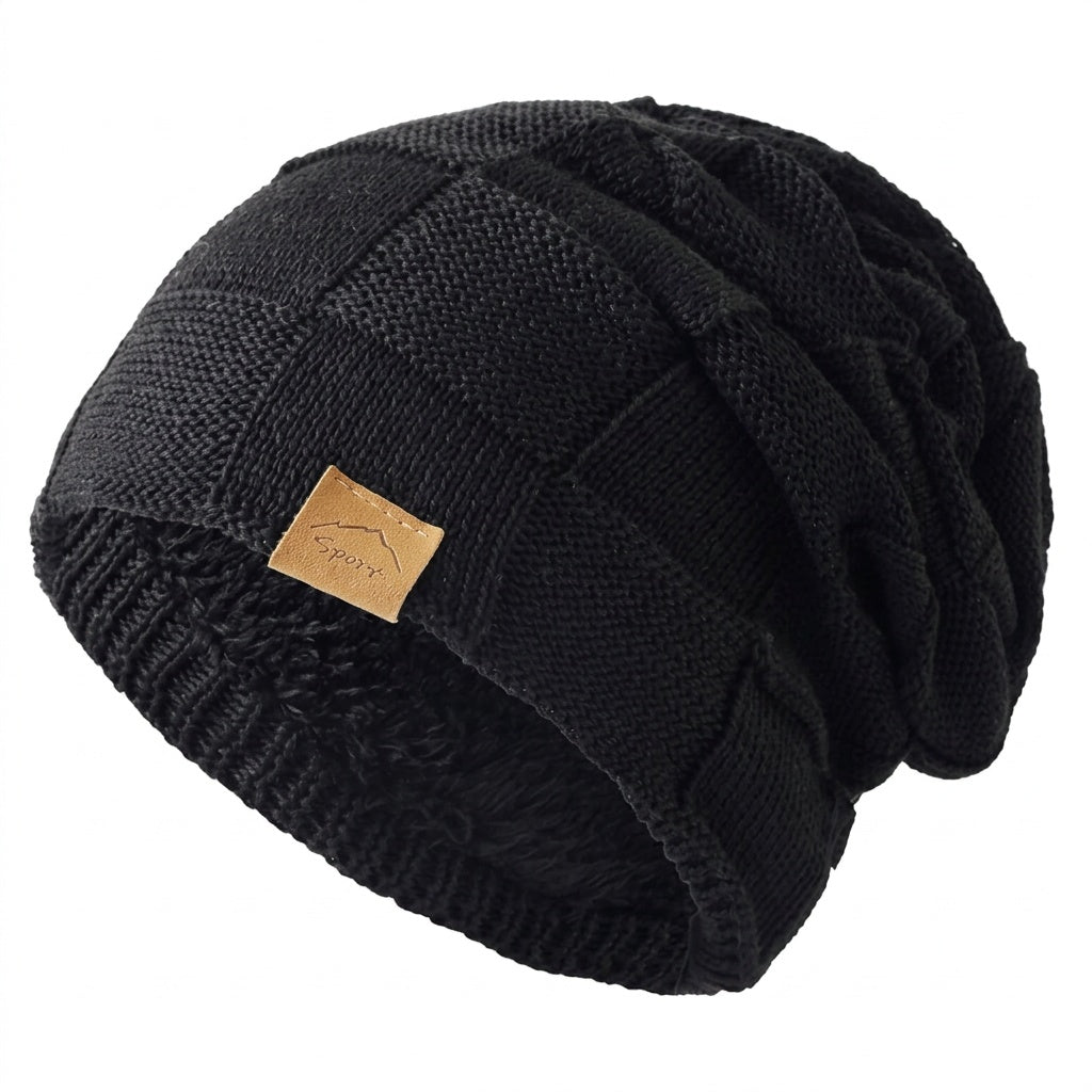 Melody | Unisex Knit Beanie Fleece Lined Slouchy Winter Hat