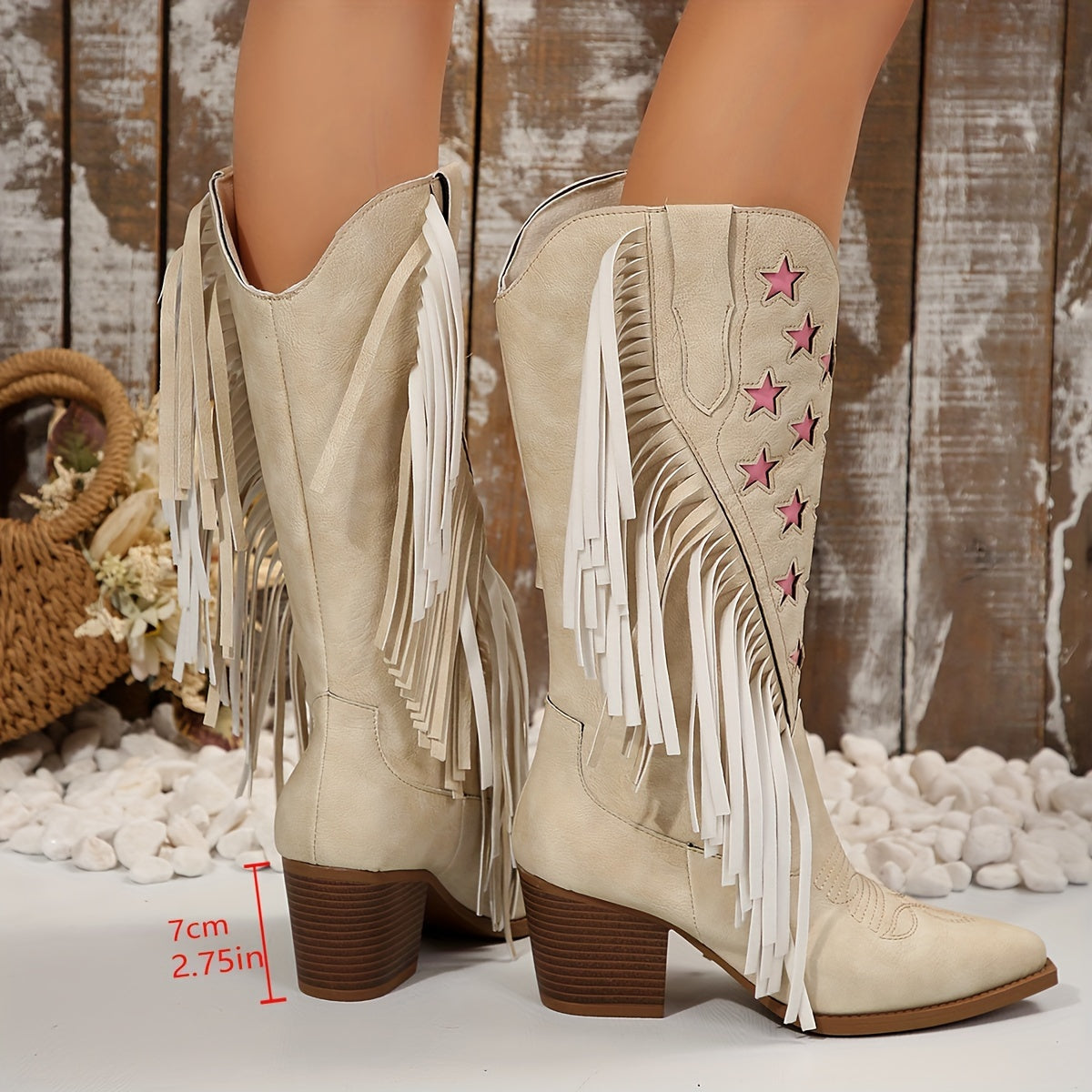 Willow | Wide Calf Western Fringe Cowboy Boots