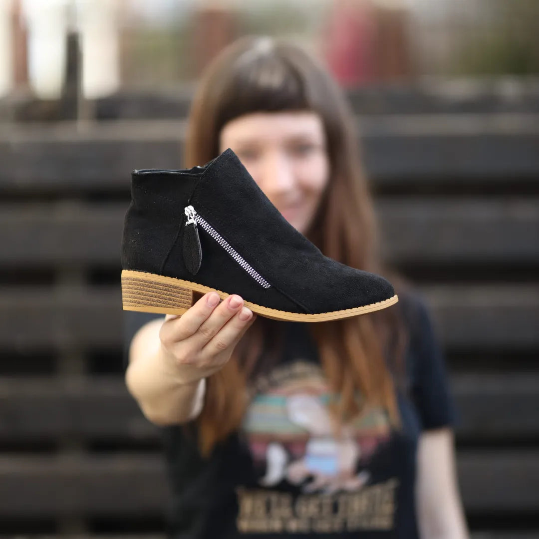 Noemie | Tassel Zip Detail Ankle Boots