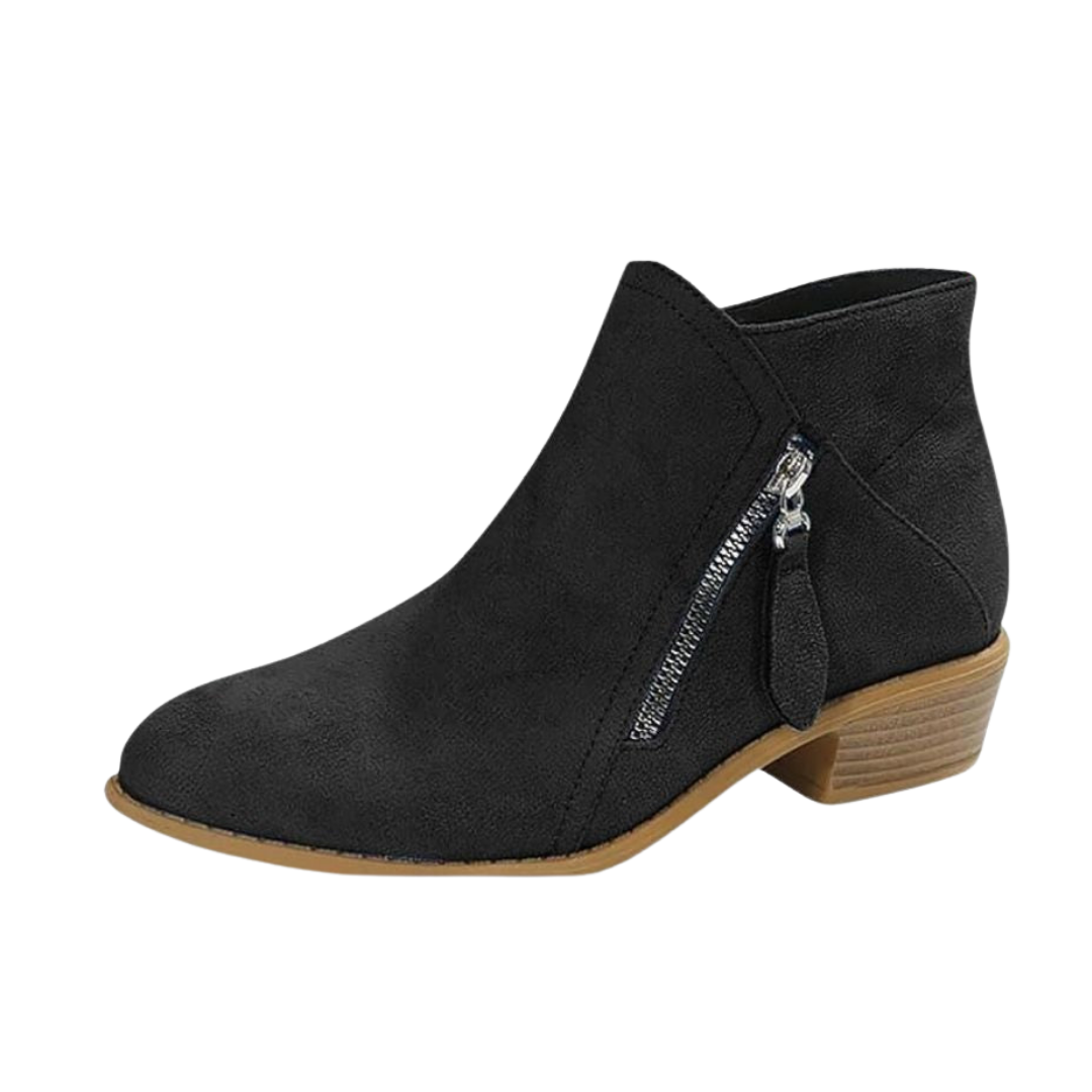 Noemie | Tassel Zip Detail Ankle Boots